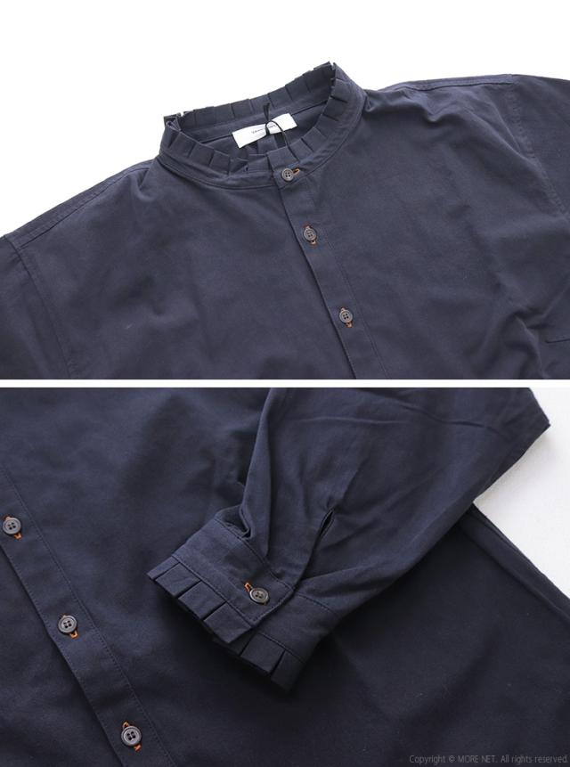 SALE セール/ ヤラニュー YARRA NEU ヴィンテージワッシャー衿フリルシャツ 5553-423 フリルネック 長袖 レディース /返品・交換不可_5