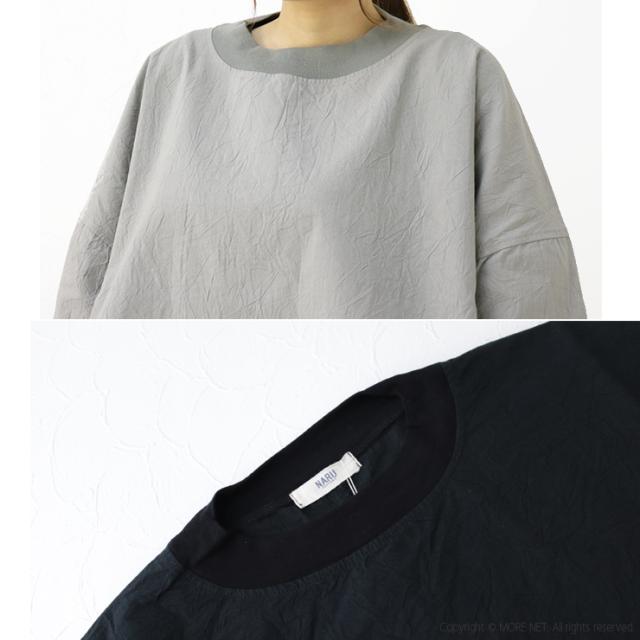 ナル NARU シーチングハンドワッシャーワイドプルオーバー 648841 日本製 トップス 無地 Tシャツ カットソー 日本製 レディース_8