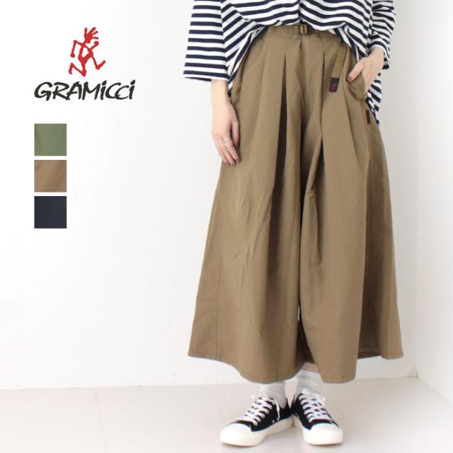 グラミチ Gramicci ナイロンフレアパンツ G2SW-SK034 ワイド 無地 ロゴ アウトドア ボトム レディース