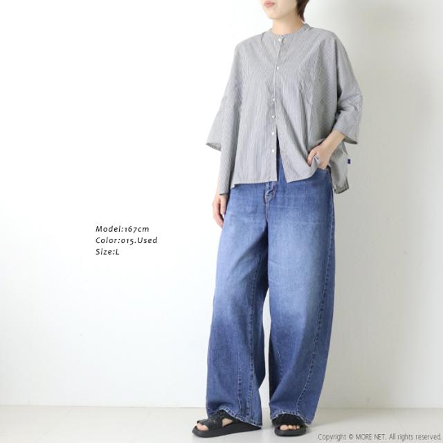 ジョンブル JOHNBULL デニムサイドシームパンツ JL261P09 ジーンズ ワイド 日本製 レディース_2