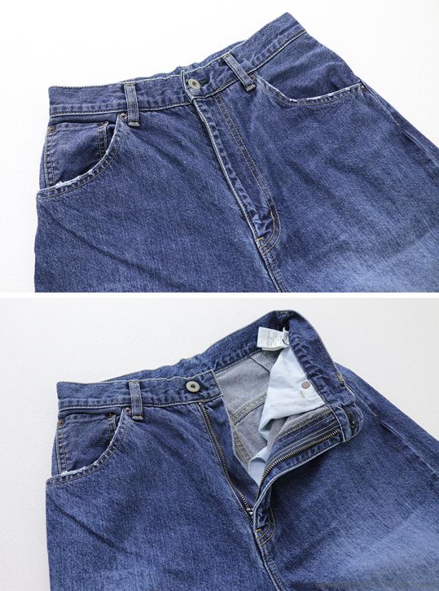 ジョンブル JOHNBULL デニムサイドシームパンツ JL261P09 ジーンズ ワイド 日本製 レディース_5