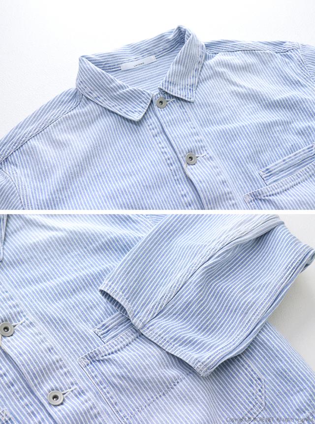 SALE セール/ レイトリー LAITERIE ヒッコリーデニムカバーオール 