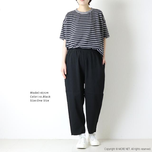 プリット prit リネンレーヨンストレッチスロウパンツ P71622 日本製 ワイド テーパード イージー レディース 裾直し対象外_2