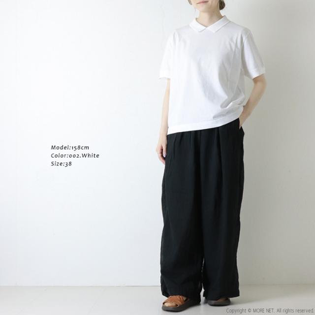 ファブリケアンプラネテール FABRIQUE en planete terre ポロ半袖Tシャツ 261-001 無地 衿 日本製 レディース_3