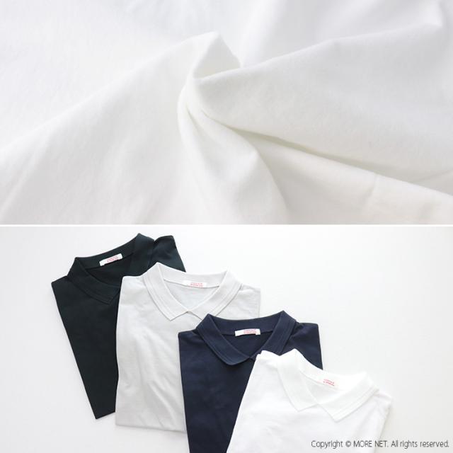 ファブリケアンプラネテール FABRIQUE en planete terre ポロ半袖Tシャツ 261-001 無地 衿 日本製 レディース_8
