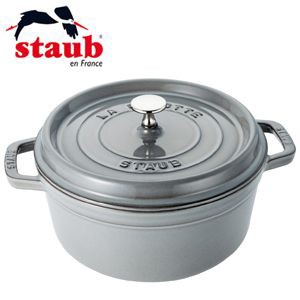 ストウブ (staub ) ピコ・ココット ラウンド 22cm 2.6L グレー 40509