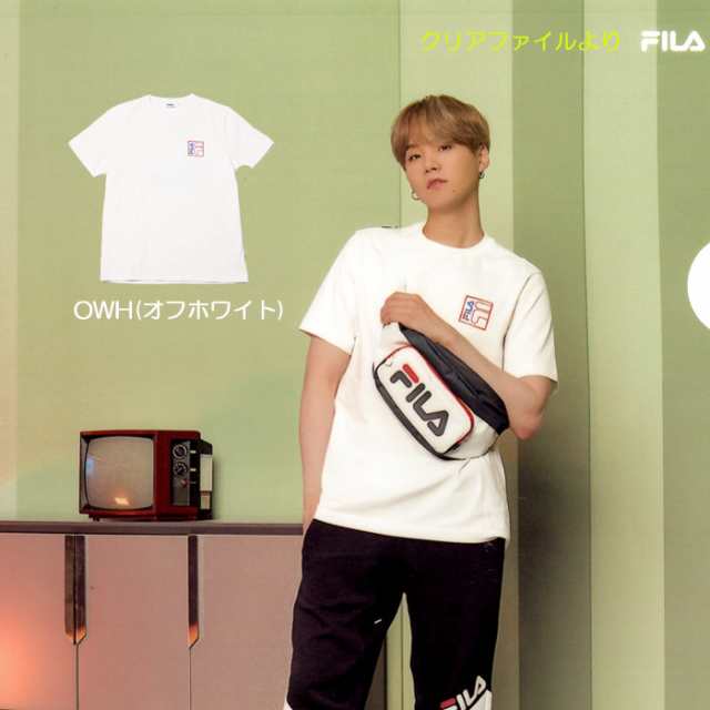 Bts着用モデルfila Tシャツ 全７色 クリアファイル４枚プレゼント