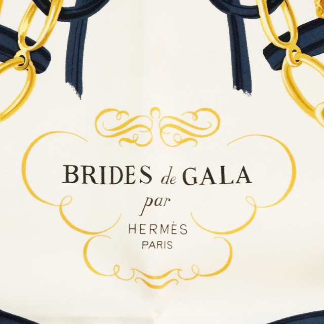 エルメス スカーフ カレ90 レディース BRIDES de GALA ネイビー HERMES ...