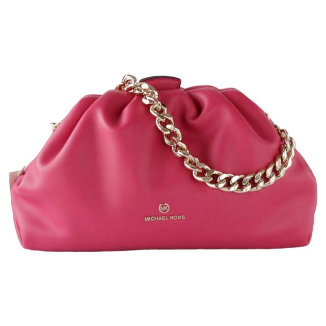 未使用 michael kors マイケルコース NOLA コンバーチブル クラッチクロスボディ スモール ルビンレッド クラッチバッグ レディース
