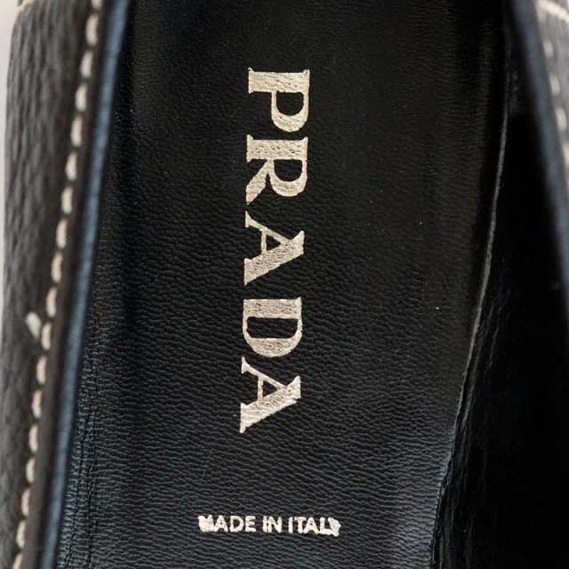 中古 プラダ 靴 フラット シューズ レディース PRADA 表記35 日本