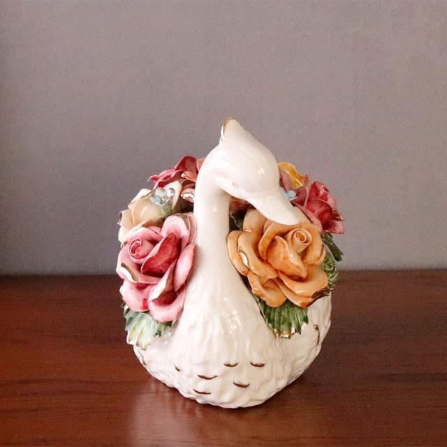 陶花 陶磁器 置物 インテリア 高級 81404 クラシカル ホワイト