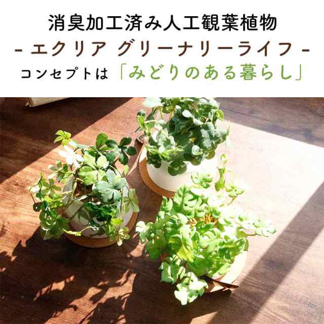 フェイクグリーン 消臭 観葉植物 ct触媒 造花 卓上 アーティフィシャルグリーン M エクリア ギフト グリーン インテリアの通販はau PAY  マーケット ZAKKA@SELECT