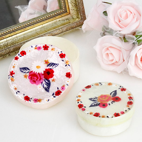 カピス 小物入れ 2個セット 小物ケース ふた付き おしゃれ 花柄 かわいい フラワーの通販はau Pay マーケット Zakka Select