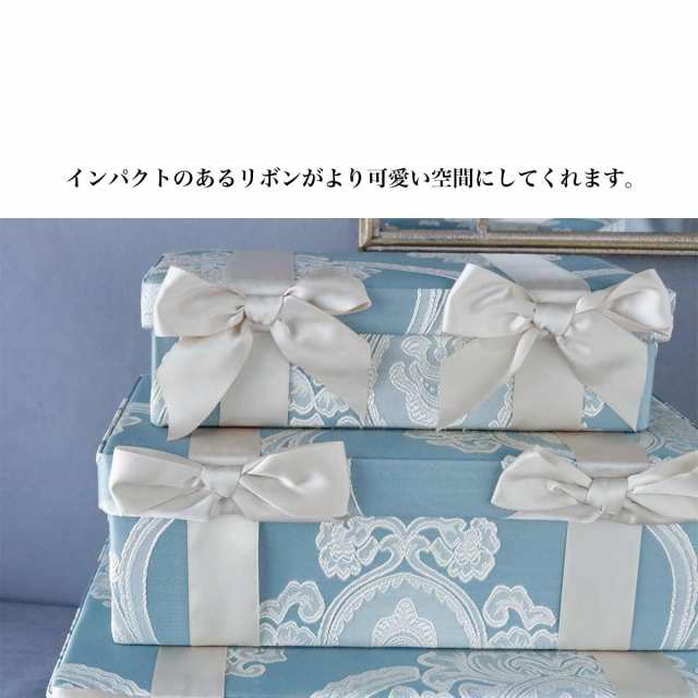 収納ボックス フタ付き おしゃれ S/M/L BOX3個セット 小物 収納ボックス 蓋付き 薔薇雑貨 姫系 花柄 クラシック 北欧 小物入れ ふた付き  アクアフラワー ブルー ピンク グレーの通販はau PAY マーケット - ZAKKA@SELECT | au PAY マーケット－通販サイト