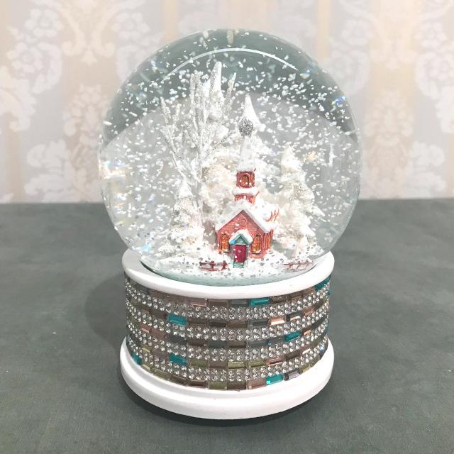 ハルモニア　チャーチツリー　スノードーム ジュエルスノードームオルゴール/チャーチ｜クリスマス雑貨の通販