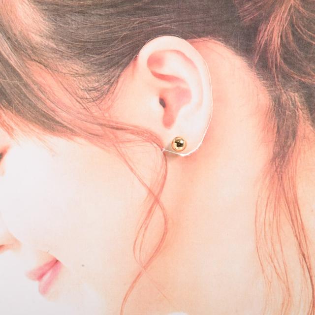 18金 フープ ピアス 幅3mm 外径60mm ペア 2個 レディース メンズ