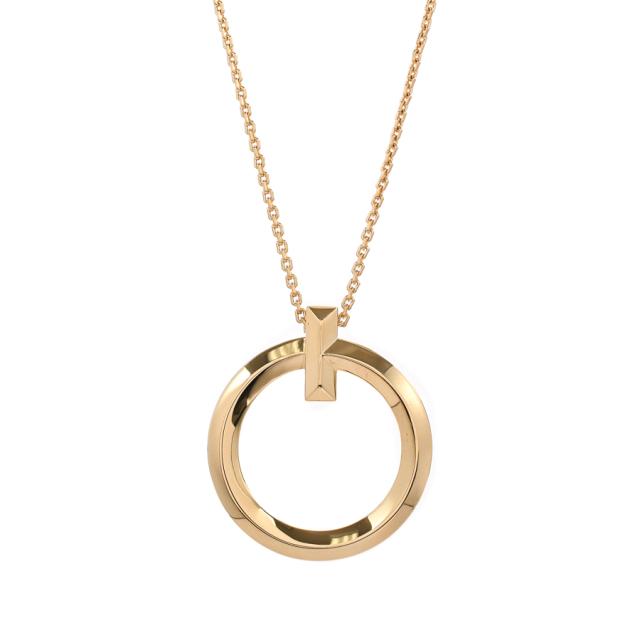 ティファニー Tワンサークル ネックレス K18イエローゴールド  レディース 中古A品の通販は 328,950円