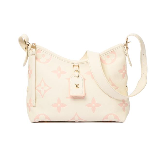 ルイヴィトン キャリーオールジップNMPM ショルダーバッグ M24141 ピンク/ホワイト レディース 中古A品