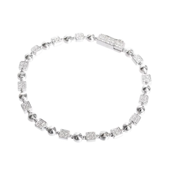 K18ホワイトゴールド ダイヤモンド ブレスレット ブレスレット 18金