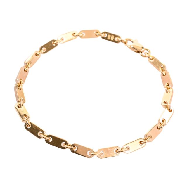 カルティエ フィガロ ブレスレット K18イエローゴールド チェーン長さ(留め具含):約17.5cm/幅:約3mm  レディース 中古A品の通販は