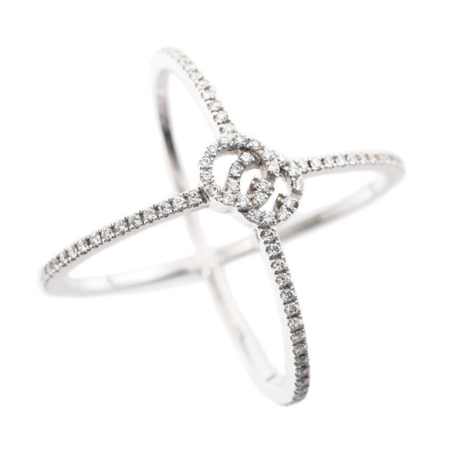 グッチ GGランニング リング K18ホワイトゴールド 11号  レディース 中古A品の通販は