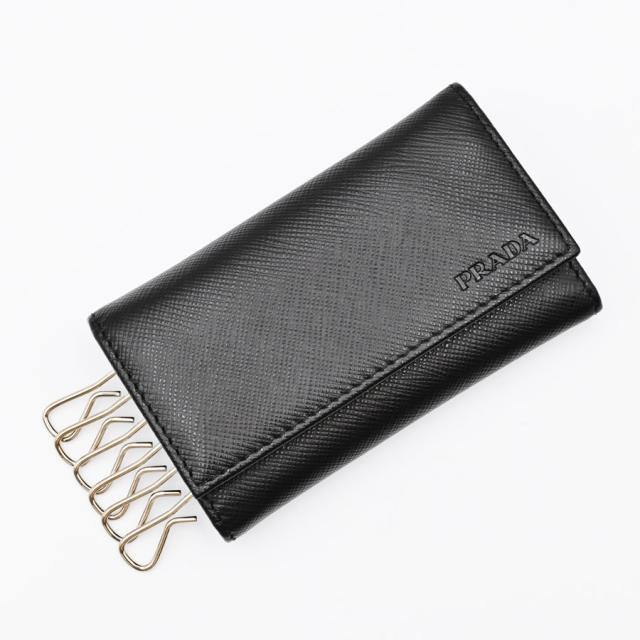 プラダ キーケース6レン キーケース サフィアノ 2M0025 ネロ メンズ  中古A品の通販は