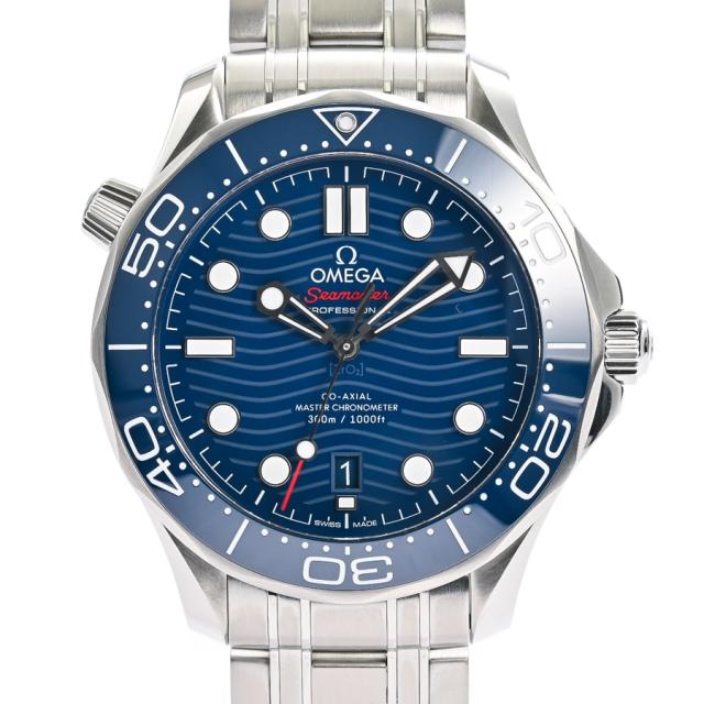 オメガ シーマスター ダイバー300M コーアクシャルマスタークロノメーター 腕時計 210.30.42.20.03.001  ブルー メンズ 中古A品の通販は