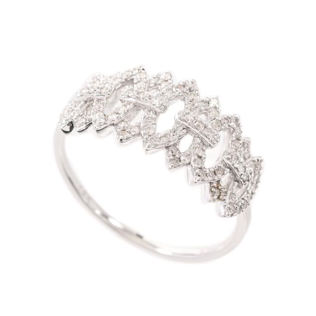 4°C K18ホワイトゴールドダイヤモンドリング 12号 K18ホワイトゴールドダイヤモンドリング 4°C K18ホワイトゴールド