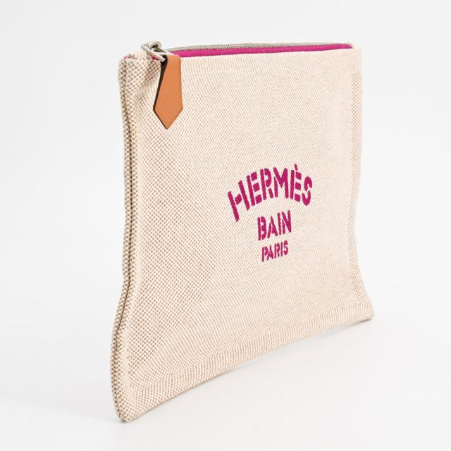 小売業者 エルメス ニューヨッティングPM ポーチ ホワイト キャンバス