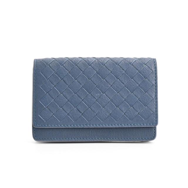 ボッテガ・ヴェネタ イントレチャート カードケース ネイビー