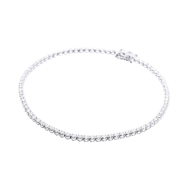 K18ダイヤモンドブレスレット K18/Pt「0.1ctダイヤ ヌード