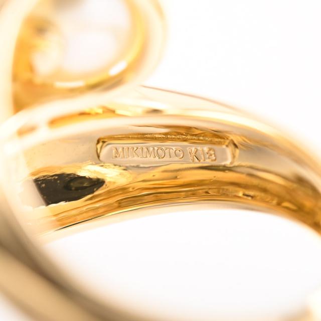 k18 パールリング 11.5号 MIKIMOTO（ミキモト） 指輪 18金 パールリング ダイヤモンド ＃11.5