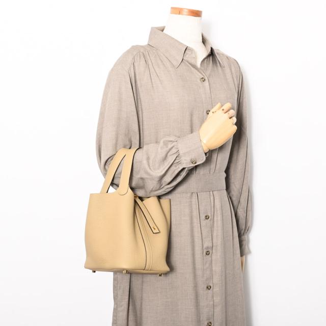 HERMES エルメス リンディ34 2WAYショルダー トゴ サンギーヌ オレンジ