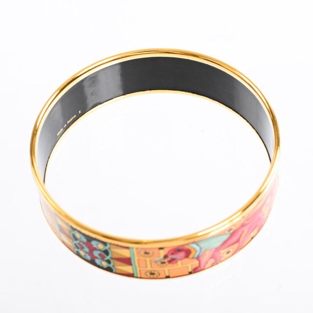 エルメス(Hermes) エルメス バングル エマイユPM フラワーモチーフ GP