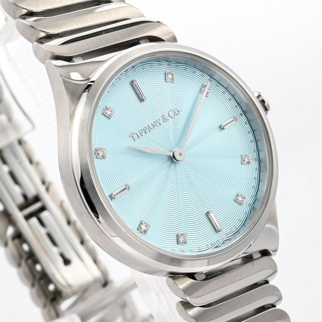 ティファニー メトロ 腕時計 60874816 ブルー レディース 中古A品  