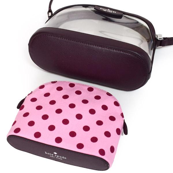 ケイトスペード バッグ katespade PVC レザー キャンバス シルビア スケルトン シースルー リア ドット ドーム クロスボディ 斜めがけ ショルダーバッグ マルチ WKRU6558_2