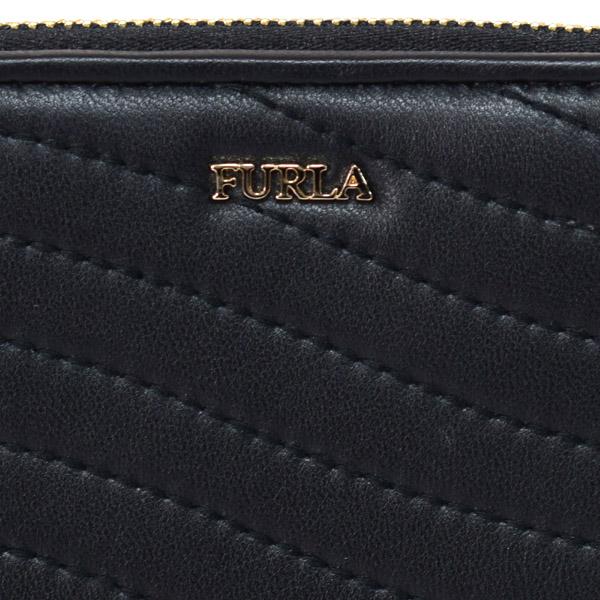 フルラ コンパクト財布 FURLA カーフレザー スイング キルティング ジップ コンパクト ミニ 財布 ブラック 1046771_4