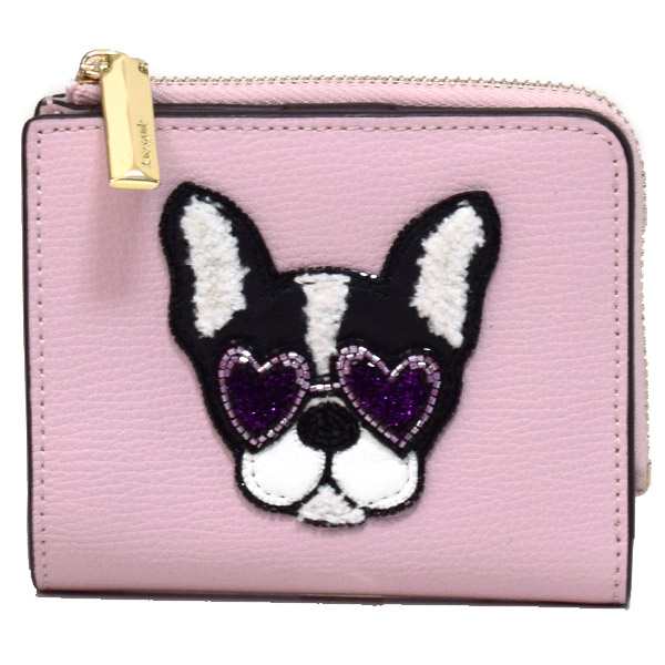 ケイトスペード 財布 Katespade クロスグレインレザー シルビア フランソワ フレンチブルドッグ 犬 アップリケ ビーズ スモール L字 ジッの通販はau Pay マーケット パイクストリート