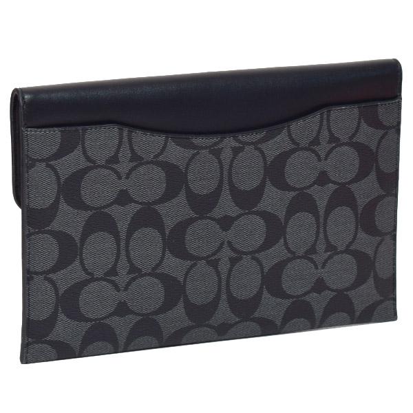 コーチ 小物 COACH コーティングキャンバス カーフレザー シグネチャー ミニ タブレット スリーブ iPad iPhone スマホ テック ケース チャコール coach2024