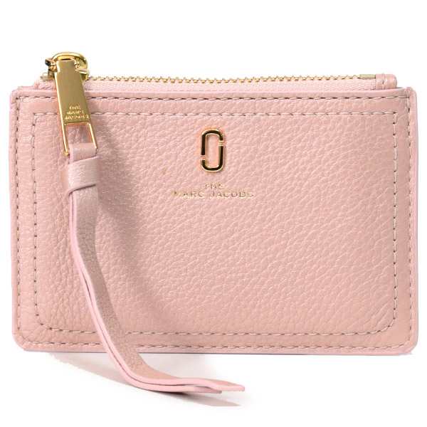 マークジェイコブス 小銭入れ MARC JACOBS ソフトグレインパールレザー ザ ソフトショット DOUBLE J ロゴ キーリング付き パールライズド トップ ジップ マルチ ウォレット スキニー カードケース コインケース パールブラッシュ M0016546の通販は