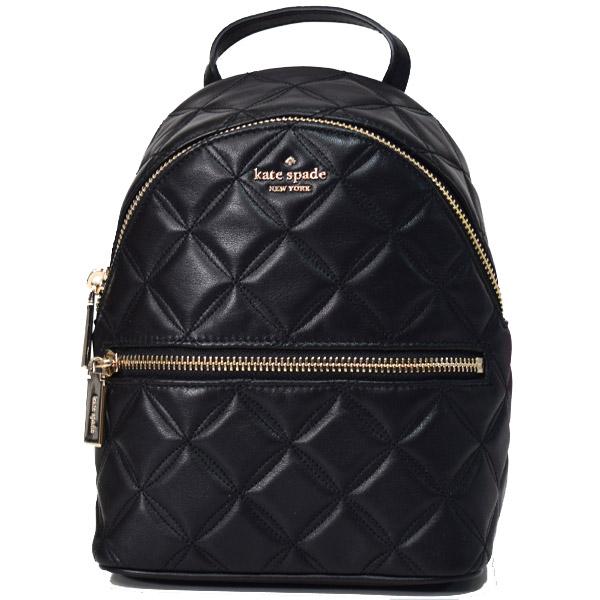 ケイトスペード バッグ katespade スムースレザー ナタリア キルティング ミニ コンバーチブル 3WAY 斜めがけ ショルダー ハンドバッグ リュックサック バックパック ブラック WKRU7075