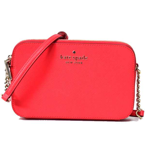 ケイトスペード バッグ katespade サフィアーノレザー ステイシー ダブルジップ スモール クロスボディ 斜めがけ チェーン ショルダーバの通販は 26,900円