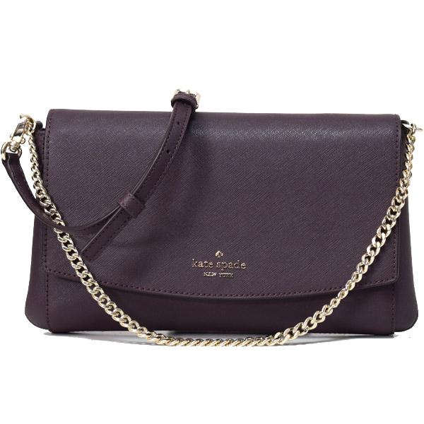ケイトスペード バッグ katespade サフィアーノレザー ローレル ウェイ グリア 3way クラッチ クロスボディ 斜めがけ チェーン ショルダー ハンドバッグ チョコレートチェリー WKRU6687