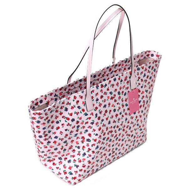 美品 ケイトスペード トート ハンド ショルダー バッグ 花柄 ピンク ケイトスペード バッグ katespade サフィアーノPVC マルガレータ