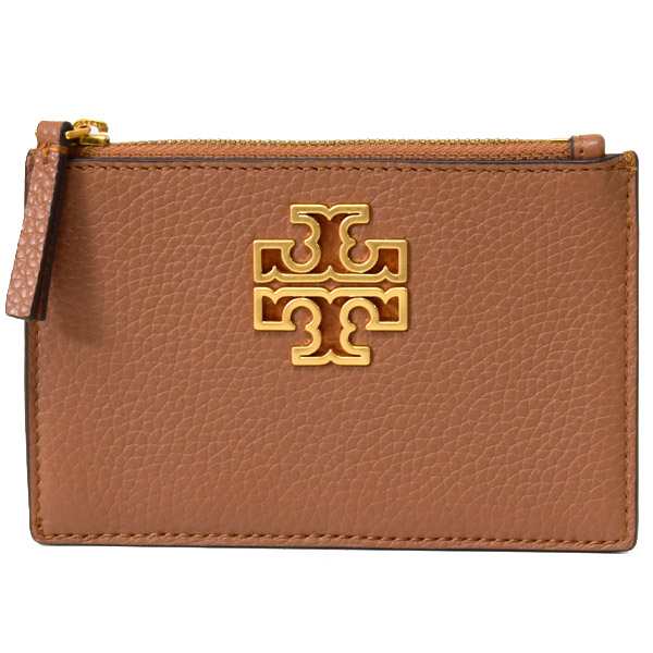 トリーバーチ カードケース TORY BURCH レザー ブリテン ロゴ ジップ 小物 定期入れ 小銭入れ コインケース バーク 78566