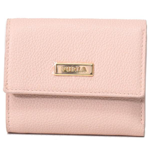 フルラ 財布 FURLA レザー リッツィ ロゴ 三つ折り コンパクト財布 ベージュ 1067562