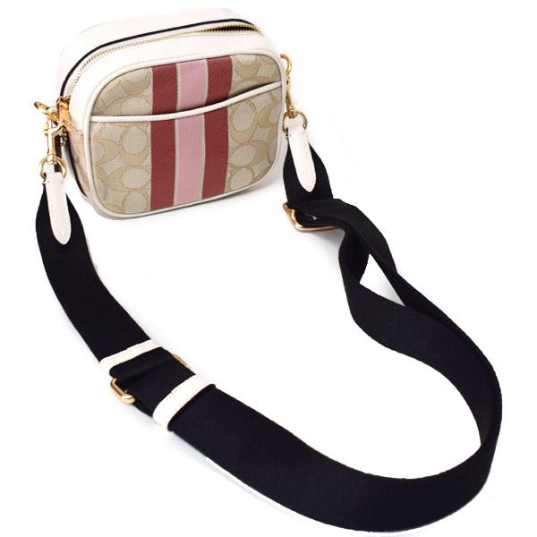 コーチ バッグ COACH ジャガード ぺブルレザー シグネチャー ミニ