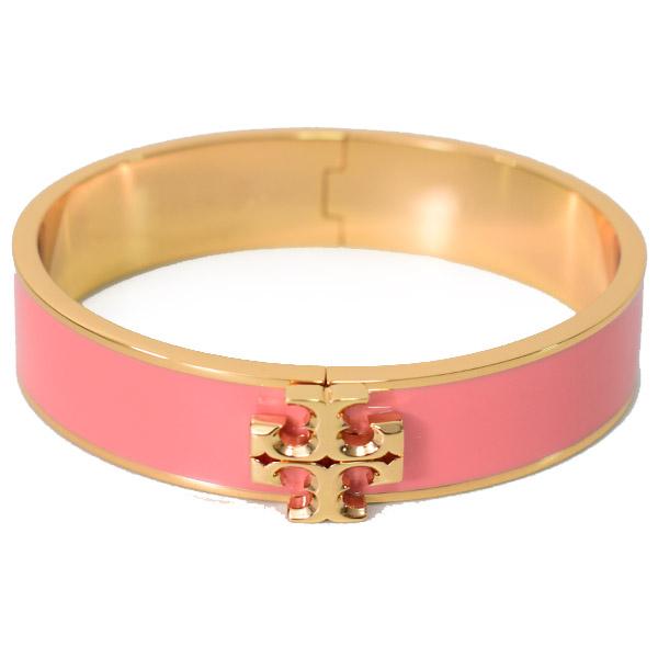 トリーバーチ ジュエリー TORY BURCH ゴールドプレーテッドブラス エナメル キラ ロゴ ブレスレット バングル トリーゴールド×ピンク M 78419_1