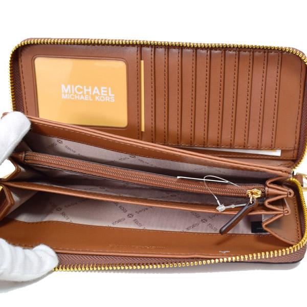マイケルコース 長財布 MICHAEL KORS レザー アコーディオン ジップ アラウンド リストレット 長財布 ブラウン 35T7GTVE7L_4