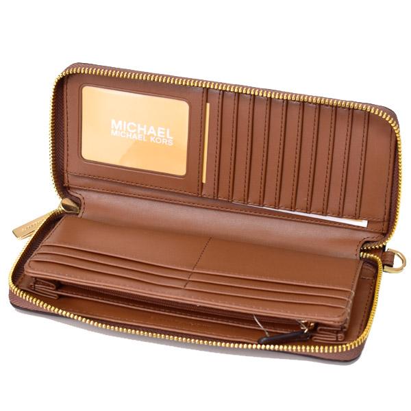 マイケルコース 長財布 MICHAEL KORS レザー アコーディオン ジップ アラウンド リストレット 長財布 ブラウン 35T7GTVE7L_3